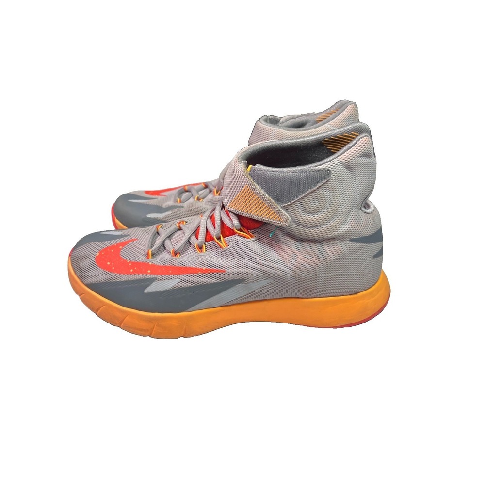 Nike Zoom Hyperrev Basketball Shoes Mens 8 Gray Orange Athletic 630913-009